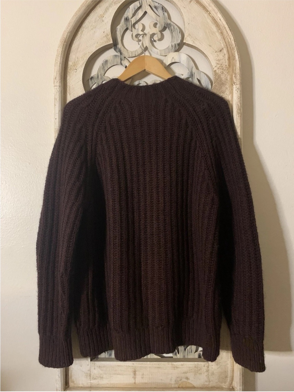 Zadig & Voltaire Maroon Ribbed Crewneck Sweater with Side Buttons - Picture 3 of 7
